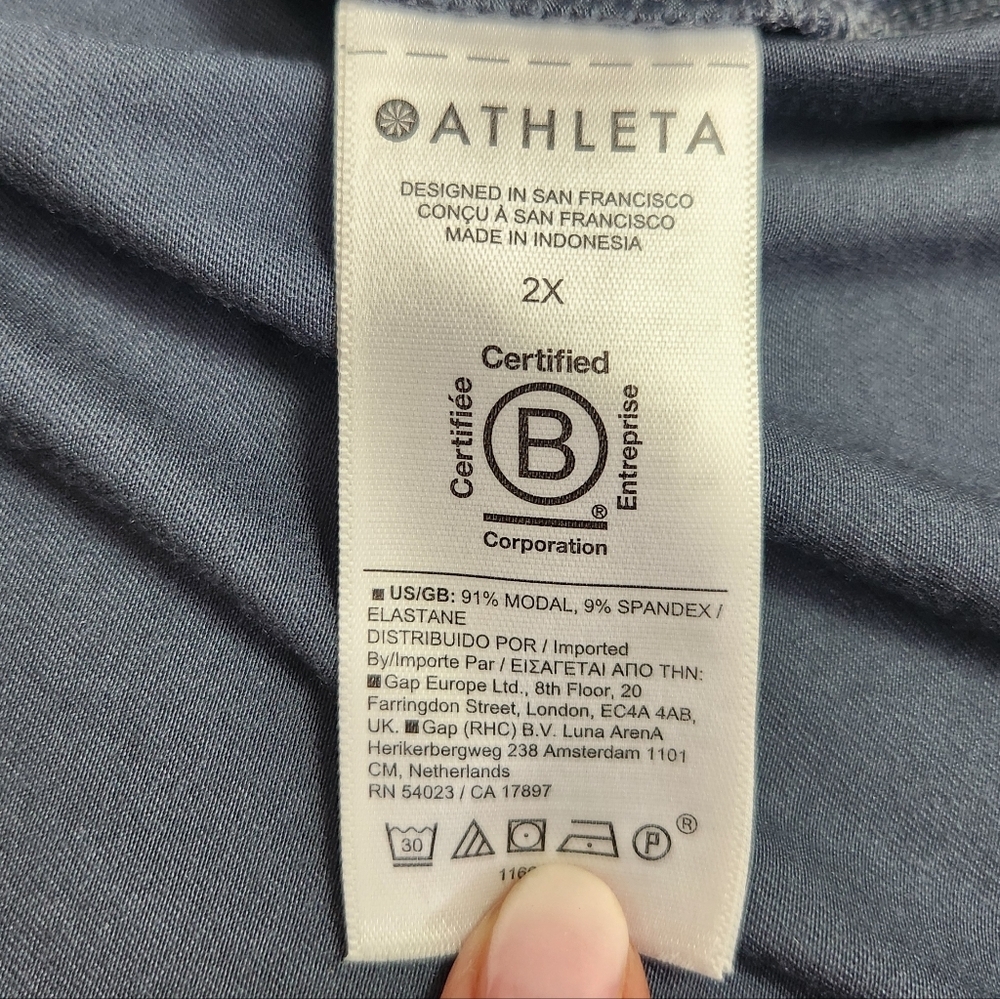 Athleta Santorini Maxi Dress Size 2XL Granite Blue - Picture 12 of 13